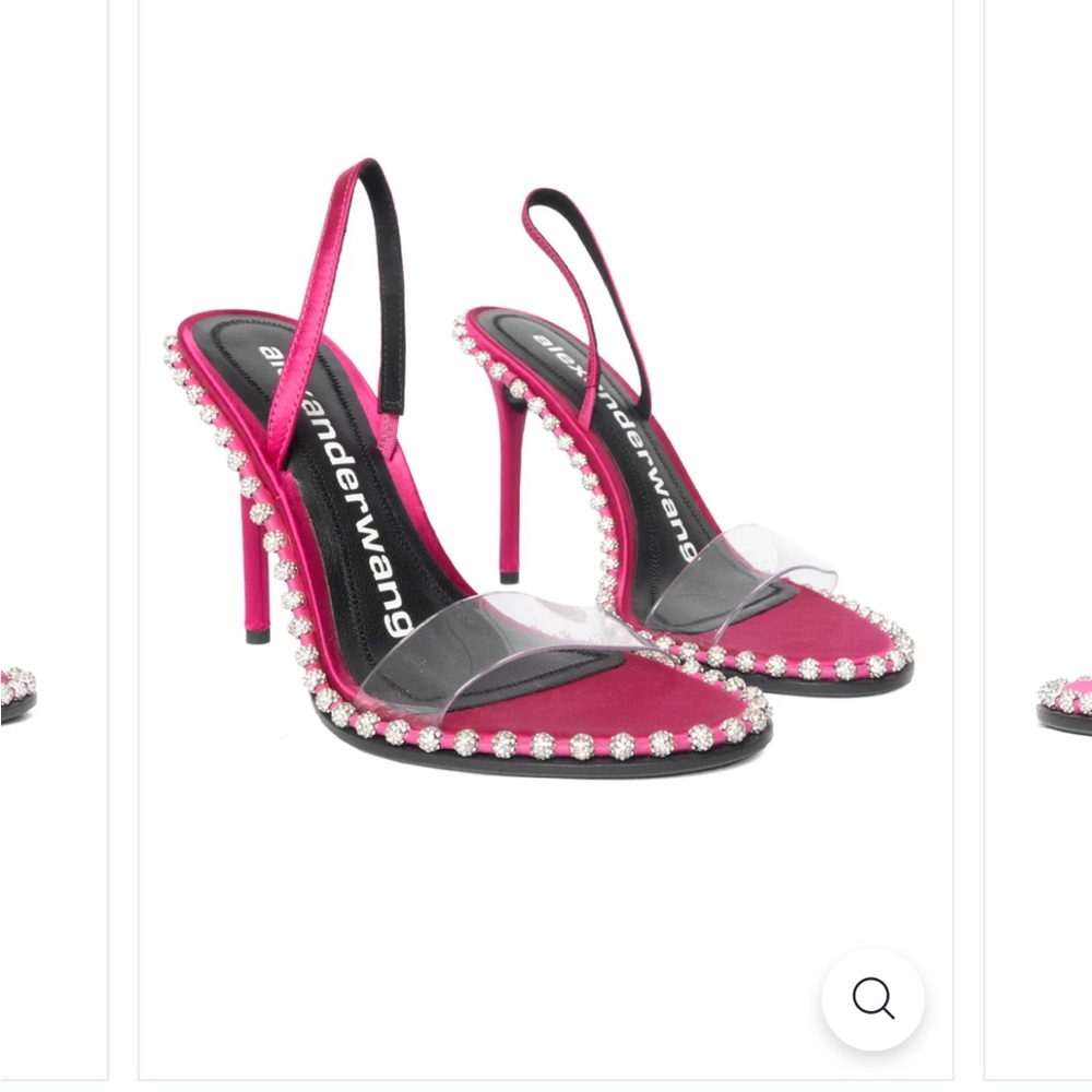 Alexander Wang Red Stiletto Heels with Studded Detailing